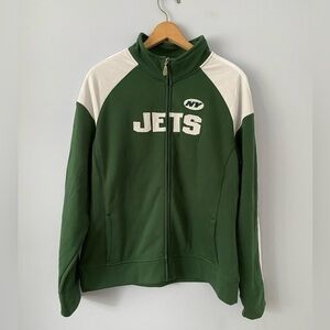 NWT New York Jets Full Zip NFL Football Jacket Womans XL Green Team Apparel